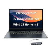 Lenovo IdeaPad 15 Laptop (15.6" FHD Anti-glare, Intel 10-Core i5-1235U (> i7-1195G7), 16GB RAM, 512GB SSD), Narrow Bezel, Webcam, 10-Hr Long Battery Life, Wi-Fi 6, IST Hub, Win 11 Home in S Mode, Blue