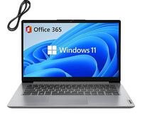 Lenovo IdeaPad 1i 14" Laptop Computer, Intel Quad-Core Pentium Silver N5030 Processor, 4GB DDR4 RAM, 128GB eMMC, WiFi 6, BT 5.1, Cloud Grey, 1-Year Office 365, Windows 11 S, BROAG USB Extension Cable