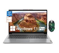 Lenovo Ideapad 1i 15.6" Business Laptop, Intel Celeron N4500, 8GB RAM, 256GB Storage(128GB eMMC+128GB PCIe SSD), Intel UHD Graphics, WiFi 6, Numeric Keypad, 1-Year Office 365, Win 11 Pro, Cloud Gray