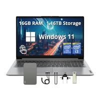 Lenovo IdeaPad 1i 15.6" FHD Touchscreen Laptop, Intel i3-1215U, 16GB RAM, 1.16TB Storage(1TB SSD & 160GB Docking Station Set), Intel UHD Graphics, HD Webcam, Numeric Keypad, WiFi 6, Win 11, Cloud Gray