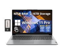 Lenovo Ideapad 1i 15.6" FHD Touchscreen Laptop, Intel i3 1215U, 40GB RAM, 2.16TB Storage(2TB SSD+160GB Docking Station Set), Intel UHD Graphics, Full Size Keyboard, Win11 Pro, Gray