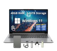 Lenovo IdeaPad 1i 15.6" FHD Touchscreen Laptop, Intel i3-1215U, 40GB RAM, 2.16TB Storage(2TB SSD & 160GB Docking Station Set), Intel UHD Graphics, HD Webcam, Numeric Keypad, WiFi 6, Win 11, Cloud Gray