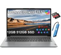 Lenovo IdeaPad 1i 15.6" HD Laptop (12GB RAM, 512GB SSD + 128GB eMMC, 1-Year Microsoft Office 365, Intel Celeron N4500) for Student, Home, Business, Numeric Keypad, IST Hub, Wi-Fi 6, Win 11 Home in S