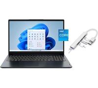 Lenovo IdeaPad 1i 15.6 inch FHD Laptop | Intel Core i5-1235U | Intel Iris Xe Graphics | HDMI | Abyss Blue| 8GB RAM | 256GB SSD | Windows 10 S | Bundle with USB 3.0 Hub