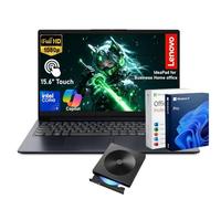 Lenovo IdeaPad 1i Laptop, 15.6" FHD Touchscreen, Intel Core i5-1335U Processor, 16GB RAM, 1TB SSD, Windows 11 Pro, MS Office Lifetime with Copilot AI, Wi-Fi 6, HDMI, External DVD Drive & Mouse, Blue