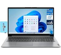 Lenovo Ideapad 1i School & Business Laptop 15.6" Touchscreen IPS FHD (Intel i3-1215U, 8GB RAM, 256GB PCIe SSD, Intel UHD, SD Reader, WiFi 6, BT 5.3, Webcam, Win 11 Pro) with Dockztorm Hub
