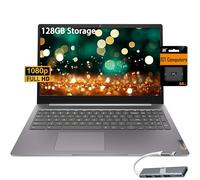 Lenovo Ideapad 3 Chromebook 15 (15.6" FHD, 4GB RAM, 128GB Storage (64GB eMMC + 64GB IST SD Card), Intel Celeron), Home & Student Laptop, IST HUB, 10-Hr Long Battery Life, Wi-Fi 6, Chrome OS