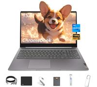 Lenovo IdeaPad 3i 15.6" FHD Chromebook, Intel Celeron N4500, Intel UHD Graphics, 4GB RAM, 64GB eMMC, HDMI, Bluetooth, Chrome OS, Arctic Grey, with 5ave 6-in-1 Accessory Kit