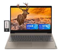 Lenovo Ideapad 3i 15.6" FHD Display Laptop, Intel i3-1115G4, 20GB RAM, 1.16TB Storage (1TB PCIe SSD + 160GB Docking Station Set), Intel UHD Graphics, Numeric Keypad, Webcam, Wi-Fi, Windows 11, Almond