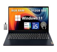 LENOVO IdeaPad 3i 15.6" FHD Touchscreen Laptop, Intel Core i5-1155G7, 8GB RAM, 512GB PCIe SSD, Intel Iris Xe Graphics, Webcam, WiFi 6, Dolby Audio, Win 11, Abyss Blue, 32GB Hotface USB Card