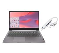 Lenovo IdeaPad 3i Chromebook 15.6” FHD 1920 x 1080 Display | Intel Celeron N4500 1.1GHz | Intel UHD Graphics | Camera |Grey | 4GB RAM | 64GB SSD | Chrome OS | Bundle with USB 3.0 Hub