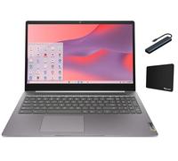 Lenovo IdeaPad 3i Chromebook 15.6" FHD Laptop, Intel Celeron N4500, 4GB Memory, 64GB eMMC Storage, Chrome OS, Artic Grey with Accessories