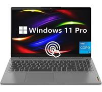 Lenovo IdeaPad 3i Laptop, 15.6 Inch FHD Touch Screen Display, Intel i5-1135G7, 12GB RAM, 512GB SSD, Windows 11 Pro, SD Card Reader, for Business, College Students, Arctic Grey, PCM