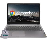 Lenovo IdeaPad 3i Laptop Computer, 15.6" FHD Laptop, Intel Celeron N4500 Processor, Chrome OS, Camera Privacy Shutter, SageNova Earphones, Artic Grey (Intel Celeron N4500, 4GB RAM | 320GB Storage)