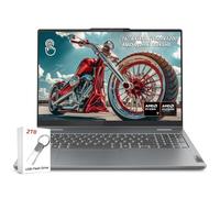 Lenovo IdeaPad 5 2-in-1 with AMD Ryzen 7 8845HS Processor, 16" WUXGA Touchscreen Display, 16GB LPDDR5X RAM, 512GB SSD, Backlit KB, Wi-Fi6, FP Reader, Windows 11, Luna Grey, w/2TB USB Drive, W/GaLiMu