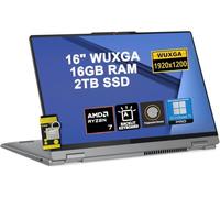 Lenovo IdeaPad 5 Flex 2-in-1 Laptop 16" WUXGA Touchscreen AMD 8-core Ryzen 7 8845HS 16GB RAM 2TB SSD Backlit Fingerprint Rapid Charge for Creator Designer Business Professional Win11Pro ICP Hub