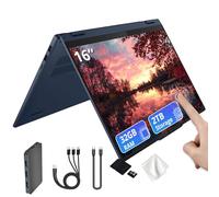 Lenovo IdeaPad 5i 2-in-1 16" WUXGA Touch Laptop, Intel Ultra 7 255U, 32GB LPDDR5X, 2TB Storage(1TB SSD&1TB Docking Station Set), Intel Graphics, Backlit Keyboard, Num Pad, Stylus Pen, Win 11, Blue