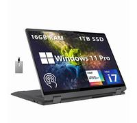 Lenovo IdeaPad Flex 5 16"" 2-in-1 2.5K IPS Touchscreen Laptop, Intel Core i7-1255U, 16GB RAM, 1TB SSD, Backlit Keyboard, Fingerprint Reader, Win 11 Pro, Storm Grey, 32GB Hotface USB Card, Gray