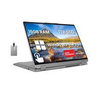 Lenovo IdeaPad Flex 5 2-in-1 Laptop, 16" WUXGA Touchscreen, AMD Ryzen 7 7730U, 16GB RAM, 1TB SSD, AMD Radeon Graphics, Fingerprint Reader, Wi-Fi 6, Win 11 Pro, Grey, 128GB Hotface USB Card
