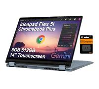 Lenovo IdeaPad Flex 5i Chromebook Plus 14" FHD+ 2-in-1 Touchscreen Laptop (Intel 6-Core i3-1315U, 8GB RAM, 512GB SSD) Business, Home, Students, 1080p Webcam, Backlit KB, IST HUB, Chrome OS, Gray