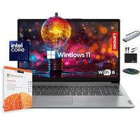 Lenovo IdeaPad Laptop Computer 2025, 15.6" Display, 12GB RAM, 1.1TB Storage (500GB SSD + 128GB eMMC + 500GB Ext), Intel Dual Core Processor, Long Battery, MarxsolAccessory, 1 Year Office 365, Win 11