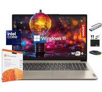 Lenovo IdeaPad Laptop Computer 2025, 15.6" Display, 8GB RAM, 884GB Storage (256GB SSD + 128GB eMMC + 500GB Ext), Intel Dual Core Processor, Long Battery, MarxsolAccessory, 1 Year Office 365, Win 11