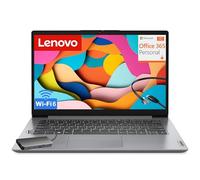 Lenovo IdeaPad Laptop for Students, 1-Year Office 365, Intel High Performance CPU, 8GB RAM, 384GB Storage (128GB eMMC + 256GB MSD), SD-Card Reader, WiFi 6, Windows 11 S, 8 in 1 Hub, Type C RJ45 Cable