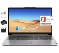 Lenovo IdeaPad Newest Flagship Laptop, 15.6" HD Display, Intel Dual Core Processor Up to 2.8GHz, 8GB RAM, 256GB SSD + 128GB eMMC, 1-Y Microsoft Office 365, Wi-Fi 6, Webcam, Win 11 +HubxcelAccessory