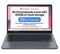 Lenovo IdeaPad Slim 3 | 14 inch Full HD Laptop | Intel Core i3-N305 | 8GB DDR5 RAM | 128GB eMMC Storage | Chrome OS | Cloud Grey