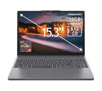 Lenovo IdeaPad Slim 3 15.3" 2K Touchscreen Laptop, AMD Ryzen 7 170 Processor, 16GB DDR5 RAM, 512GB PCIe SSD, Full HD Webcam, Wi-Fi 6, Bluetooth, Windows 11 Home, Luna Grey