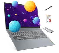 Lenovo IdeaPad Slim 3 15.6" FHD Touchscreen Laptop, AMD Ryzen 7 5825U, 16GB RAM, 512GB SSD, Keyboard, SD Card Reader, Portable SSD + 2019 Lifetime Office + Stylus