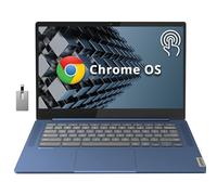 Lenovo IdeaPad Slim 3 Chromebook, 14″ FHD IPS Touchscreen Laptop, MediaTek Kompanio 520 Processor, 4GB RAM, 64GB eMMC, Webcam, Regular Keyboard, WiFi6, Chrome OS, Abyss Blue, 128GB Hotface USB Card