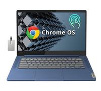 Lenovo IdeaPad Slim 3 Chromebook, 14″ FHD IPS Touchscreen Laptop, MediaTek Kompanio 520 Processor, 4GB RAM, 64GB eMMC, Webcam, Regular Keyboard, WiFi6, Chrome OS, Abyss Blue, 128GB Hotface USB Card