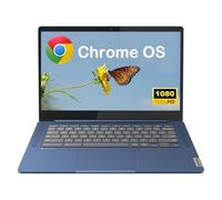 Lenovo IdeaPad Slim 3 Chromebook, 14'' Full HD (1920 x 1080) Display, 8-Core MediaTek Kompanio 520 CPU, 4GB RAM, 320GB (64GB eMMC + 256GB Micro SD Card), Wi-Fi 6, Abyss Blue, EAT Laptop Foldable Stand