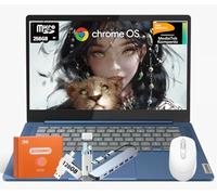 Lenovo IdeaPad Slim 3 Chromebook 2025, 14" FHD Display, 8-Core MediaTek Kompanio 520, ARM Mali-G52 GPU, 4 GB RAM, 320 GB Storage (64GB eMMC+256GB), Wi-Fi 6, Chrome OS, Abyss Blue, w/Accessories