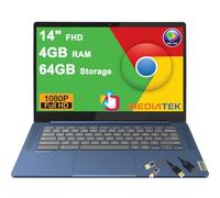 Lenovo IdeaPad Slim 3 Chromebook Laptop | 14" FHD Touch 100% sRGB | MediaTek 8-core Kompanio 520 | 4GB DDR4 64GB Storage | Privacy Camera Long Battery Life w/DLCA Accessory