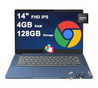 Lenovo IdeaPad Slim 3 Chromebook Laptop 14" FHD Touch (100% sRGB) MediaTek 8-core Kompanio 520 4GB RAM 128GB Storage (64GB eMMC+64GB SD Card) Privacy Camera Type-C 13.5-hr Battery Life ICP Accessory