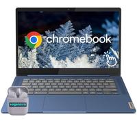 Lenovo IdeaPad Slim 3 Chromebook Laptop, 14" Touchscreen FHD IPS Display, MediaTek Kompanio 520 Processor, Chrome OS, 4GB 320GB Storage (64GB eMMC+256GB SD Card), SageNova Earphones, Abyss Blue