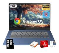 Lenovo IdeaPad Slim 3 Chromebook Laptop for Students - 14'' FHD Touchscreen, 8-Core MediaTek Kompanio 520, Lightweight, 4GB RAM, 64GB eMMC & 256GB Micro SD Card, Wi-Fi 6, Chome OS, W/Accessories