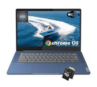 Lenovo IdeaPad Slim 3 Chromebook Laptop for Students and Business, 14" Full HD(1920×1080), MediaTek Kompanio 520, 4GB RAM, 64GB eMMC, 256GB Micro SD Card, Wi-Fi 6, Chrome OS