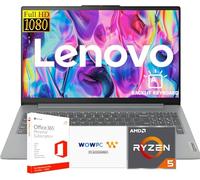 Lenovo Ideapad Slim 3 Laptop for Student & Business with Microsoft Office, Backlit Keyboard, AMD Ryzen 5 5625U (Beats i7-1260U), 15.6" FHD Display, 16GB RAM, 512GB SSD, Windows 11 Pro, WOWPC USB