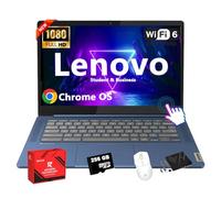 Lenovo IdeaPad Slim 3 Touchscreen Chromebook - 14″ FHD IPS Anti-Glare Screen, MediaTek Kompanio 520, 4GB RAM, 64GB eMMC, 256GB Micro SD Card, for Business & Student, Webcam, WiFi 6, Chrome OS, Blue