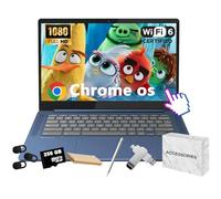 Lenovo IdeaPad Slim 3 Touchscreen Chromebook - 14″ FHD IPS Anti-Glare Screen, MediaTek Kompanio 520, 4GB RAM, 64GB eMMC, 256GB Micro SD Card, for Business & Student, Webcam, WiFi 6, Chrome OS, Blue