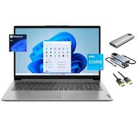 Lenovo IdeaPad Touchscreen Laptop, 15.6" Full HD Display, 6-Core i3-1215U (Beats i5-1135G7), 8GB RAM, 256GB SSD + 256GB Portable SSD, Webcam, KeyPad, 3-in-1 External Storage Bundle, Win 11 Pro