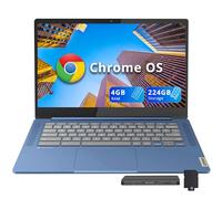 Lenovo IP Slim 3 14" FHD Chromebook, MediaTek Kompanio 520, 4GB RAM, 224GB Storage (64GB eMMC+160GB Docking Station Set), HD Webcam, Wi-Fi 6, Long-Battery Life, Chrome OS, Abyss Blue