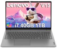 Lenovo Laptop V15 for Business, Home, Student (15.6" FHD Anti-Glare, Intel 10-Core i7-1255U, 40GB RAM, 1TB SSD), Numeric Keypad, Webcam w/Shutter, Type-C, Ethernet, Wi-Fi, Win 11 Pro w/AI Copilot