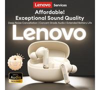 Lenovo LE216 ANC Bluetooth 6.0 Earbuds TWS Wireless In-Ear Earphones Active Noise Cancellation HD Call Headphones 30H Playtime Black