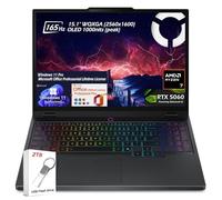 Lenovo Legion 5 15.1" OLED WQXGA 165HZ Gaming Notebook, AMD Ryzen 7 260 16GB RAM 1TB SSD, NVIDIA GeForce RTX 5060, Win11 Pro & Office Lifetime License, Eclipse Black + 2TB Flash Drive, W/GaLiMu