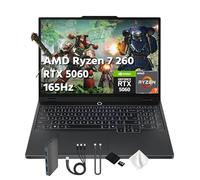 Lenovo Legion 5 15.1" WQXGA 165Hz OLED AI-Powered Gaming Laptop, AMD Ryzen 7 260, GeForce RTX 5060 GDDR7, 16GB DDR5, 512GB SSD, Backlit Keyboard, Wi-Fi, Win 11 Pro, Black, 1TB Docking Station Set