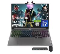 Lenovo Legion 5 16" WQXGA 165Hz Gaming Laptop, Intel i7-14650HX, NVIDIA GeForce RTX 4070, 64GB DDR5, 2TB SSD, 4-Zone RGB Backlit Keyboard, Wi-Fi 6E, Win 11, Luna Grey, 256GB Docking Station Set